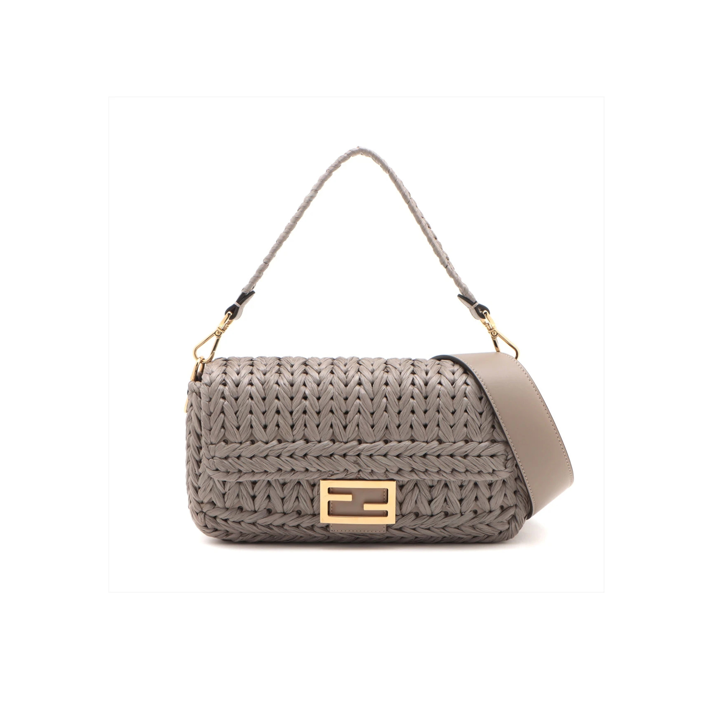 FENDI BAGUETTE LEATHER LIGHT BLUE (27*15*6cm) 